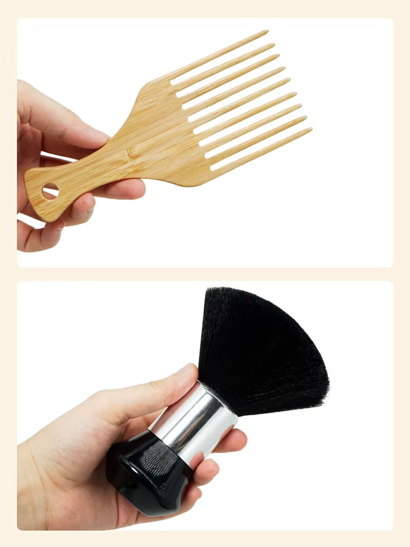 Barber Neck Duster Brush Sets Mens Duster Face Duster Tool Beard Set Men Broken Hair Brush round Hairdressing Neck Brush